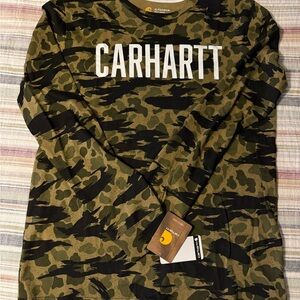 Boys Carhartt Camo Long Sleeve Tee